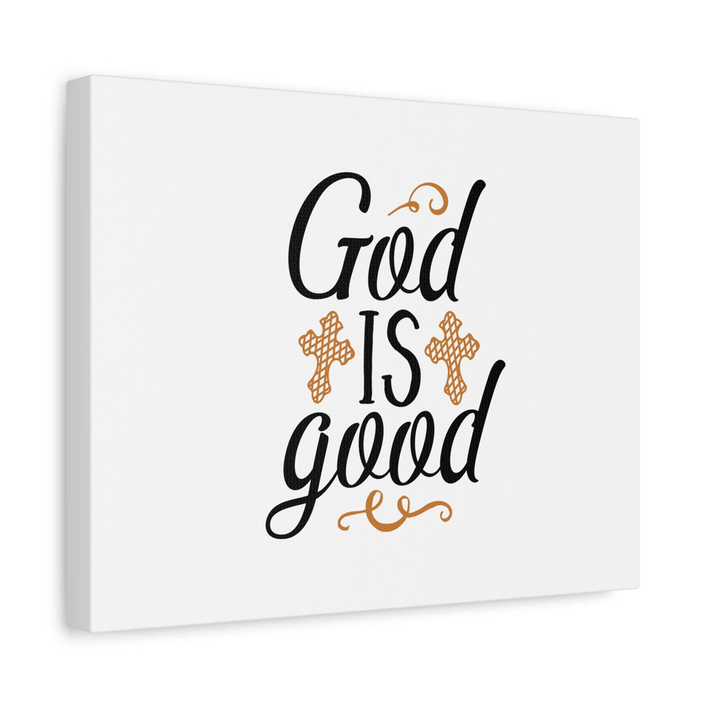 Scripture Canvas God Is Good Psalm 103:8 Cross Christian Wall Art Bible Verse